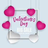 Valentinstag Liebe und Gefühle Verkauf Hintergrunddesign. Vektor-Illustration vektor