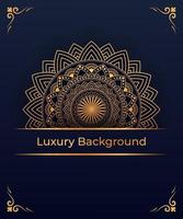 Luxusmuster-Mandala mit dekorativer Vektorillustration für Hochzeitskarte, Poster, Cover, Banner in Goldfarbe. vektor