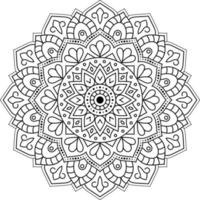 Mandala Malvorlagen Vektor-Illustration isoliert auf weißem Hintergrund, abstraktes Muster, Dekoration für die Innenarchitektur, ethnische orientalische kreisförmige Ornamente vektor