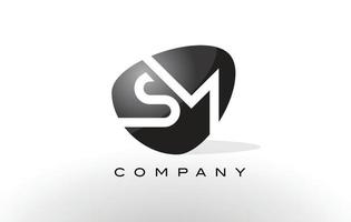 sm logotyp. brev design vektor. vektor