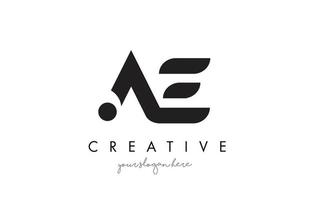 ae-Brief-Logo-Design mit kreativer moderner trendiger Typografie. vektor