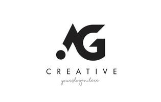 ag brief logo design mit kreativer moderner trendiger typografie. vektor