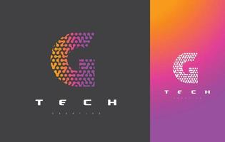 g-Buchstaben-Logo-Technologie. verbundener Punkt-Buchstaben-Design-Vektor. vektor