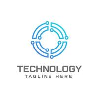 o Technologie-Logo-Design-Vorlagenvektor vektor