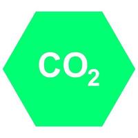 co2-signal auf weißem hintergrund vektor