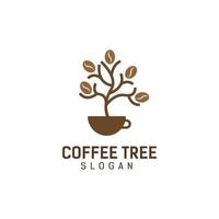 Kaffeebaum-Logo-Design-Vorlage vektor