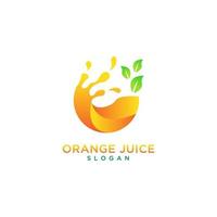 apelsinjuice logotyp formgivningsmall vektor