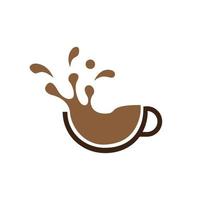 kaffe logotyp design mall vektor