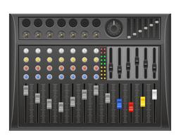 Panel-Konsole-Sound-Mixer-Vektor-Illustration vektor