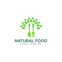 naturlig mat logotyp formgivningsmall vektor