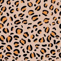 Leopardenflecken sind ein nahtloses Muster in natürlicher Farbe. gelb-orangefarbener Animal-Print. Tendenzen. schwarzer Fleck. Tierwelt. Textildruck. Vektor-Illustration vektor