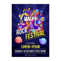 rockfestival musikaffisch vektor