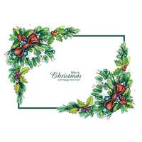 dekorativer weihnachtskranz urlaubskartenhintergrund vektor