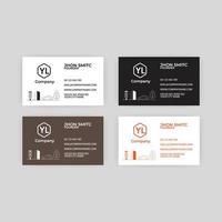 Corporate Card Design Visitenkartenvorlage moderne Bannerkarte vektor