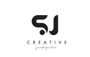 sj brief logo design mit kreativer moderner trendiger typografie. vektor