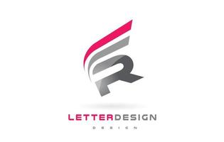 r-Brief-Logo-Design. futuristisches modernes Beschriftungskonzept. vektor