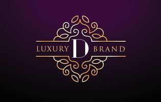 d bokstav logotyp luxury.royal monogram design vektor