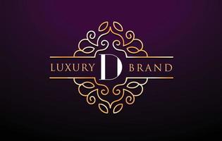 d brief logo luxus.royal monogramm design vektor