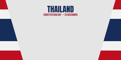 thailand konstitution dag bakgrund vektor illustration och kopiera utrymme område. lämplig att placeras på innehåll med det temat. thailands flagga