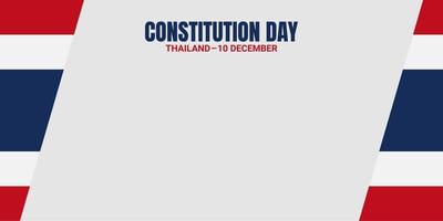 Thailand-Verfassungstag-Hintergrundvektorillustration und Kopienraumbereich. geeignet, um auf Inhalten mit diesem Thema platziert zu werden. Thailand-Flagge vektor