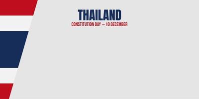 thailand konstitution dag bakgrund vektor illustration och kopiera utrymme område. lämplig att placeras på innehåll med det temat. thailands flagga