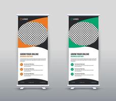 Roll-Up-Banner-Design für Unternehmen und Unternehmen vektor