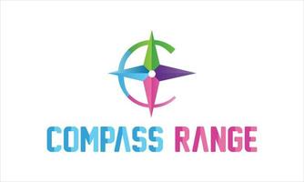 Farben Kompass klingelte Logo, Symbol, Icon-Design-Vorlage vektor