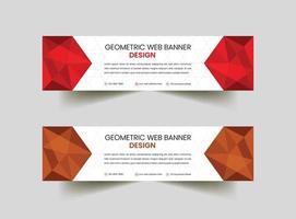 moderna geometriska webbbanner designmall vektor