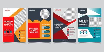 Business-Flyer-Designvorlagensatz pro Vektor