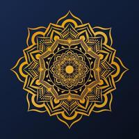 lyx dekorativ gyllene mandala design.arabic islamisk stil dekoration vektor