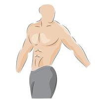 illustration översikt viktminskning. linjär ikon. midja, midja vektor