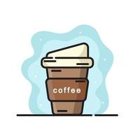 Abbildung Kaffee. mit Hintergrund isoliert. vektor
