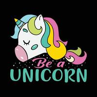 unicorn vektor typografi t-shirt design