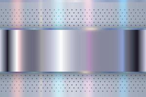silberner metallischer Hintergrund, poliertes Chrom und Stahlbeschaffenheit. vektor