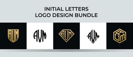 Anfangsbuchstaben avm Logo Designs Bundle vektor