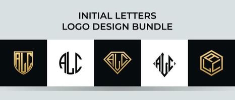 Anfangsbuchstaben alc Logo Designs Bundle vektor