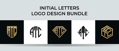 Anfangsbuchstaben atc Logo Designs Bundle vektor