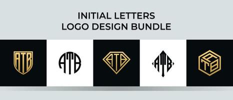 Anfangsbuchstaben Atb Logo Designs Bundle vektor