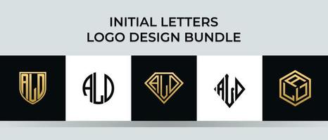 Anfangsbuchstaben Ald Logo Designs Bundle vektor