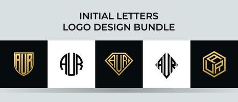 Anfangsbuchstaben Aur Logo Designs Bundle vektor