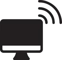 LED-LCD-TV-Monitor-WLAN-Symbol. vektor