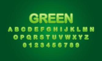 grön stil redigerbar texteffekt vektor