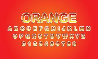 Bearbeitbarer Texteffekt im orangefarbenen Stil vektor