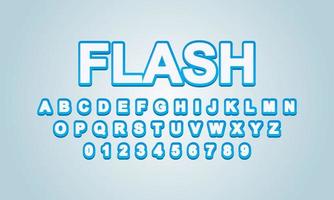 flash stil redigerbar texteffekt vektor