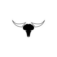 bull horn logotyp och symbol mall ikoner app vektor