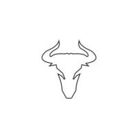 Bull Horn Logo und Symbol Vorlage Symbole App vektor