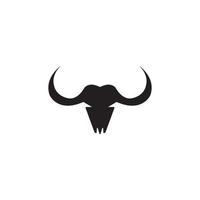 bull horn logotyp och symbol mall ikoner app vektor