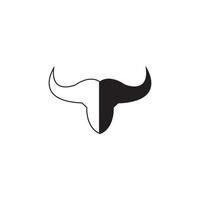 bull horn logotyp och symbol mall ikoner app vektor