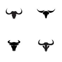 bull horn logotyp och symbol mall ikoner app vektor