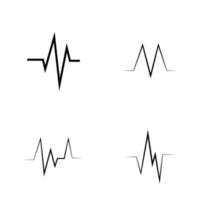 heartbeat puls ikon vektor illustration logotyp mall